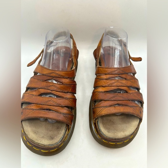 Vintage Dr. Martens Daisy Brown Leather Fisherman Sandals Chunky Women’s SZ 10 - Picture 11 of 17
